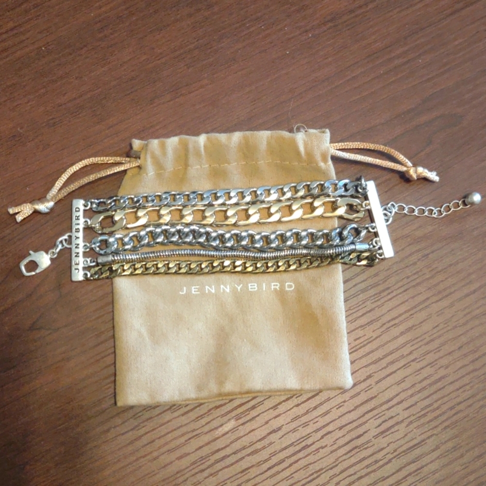 Jenny Bird Silver and Gold Chain Bracelet